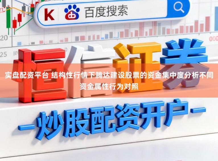 实盘配资平台 结构性行情下腾达建设股票的资金集中度分析不同资金属性行为对照