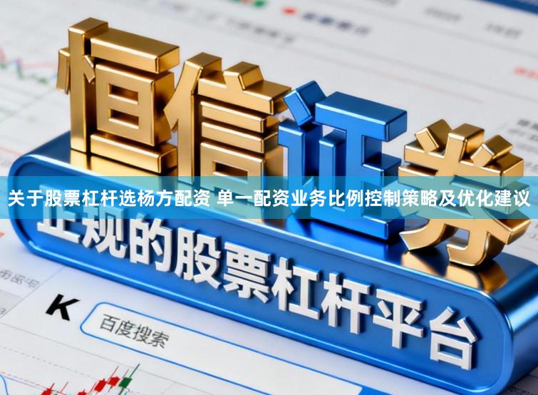 关于股票杠杆选杨方配资 单一配资业务比例控制策略及优化建议